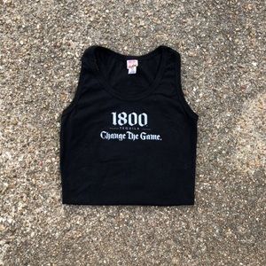 Women’s black grunge racer back tee